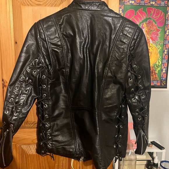 Genuine Leather Women's Moto Jacket - Picture 2 of 3